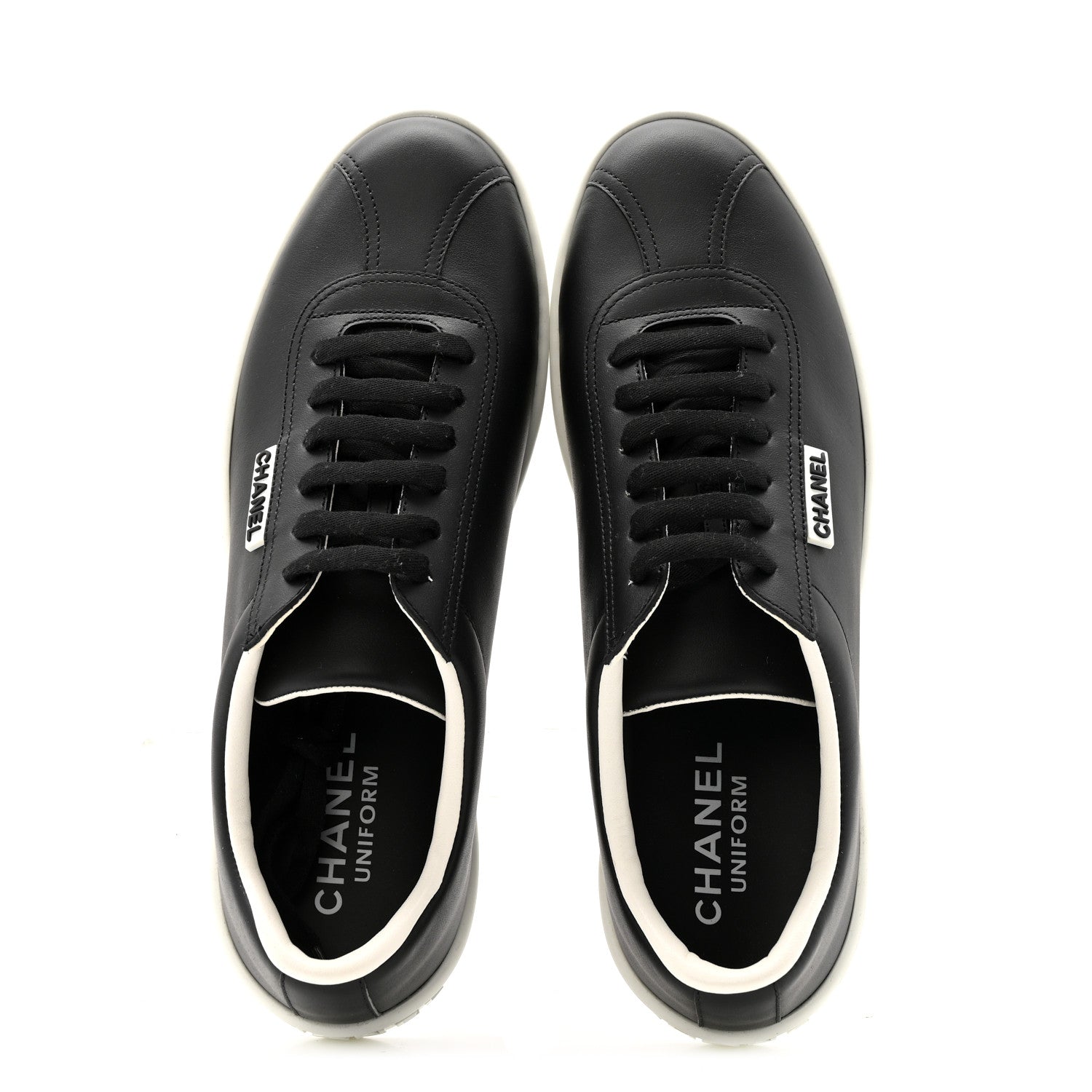 Calfskin CC Uniform Womens Sneakers 40 Black