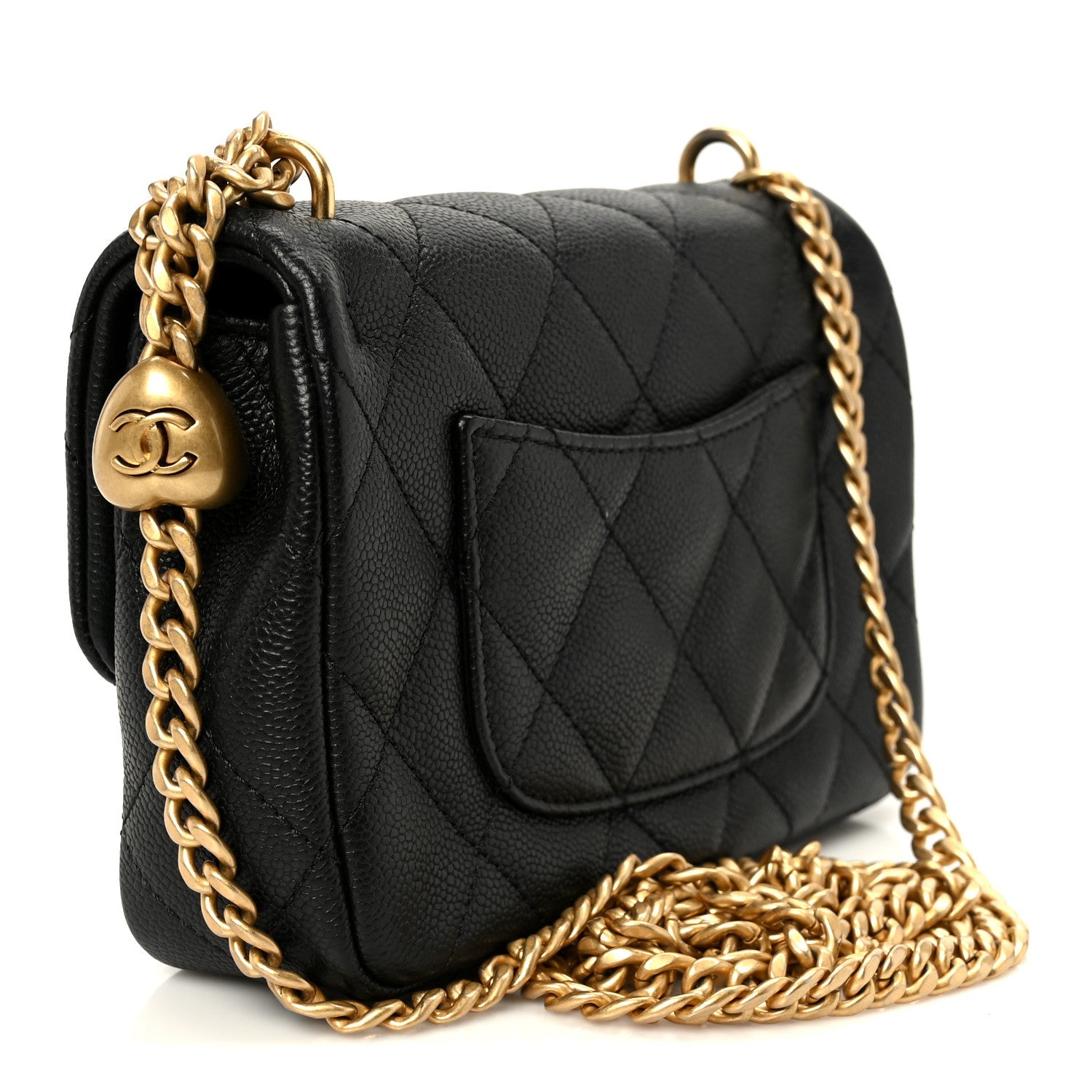 Chanel Caviar Quilted Mini Sweetheart Rectangular Flap Black