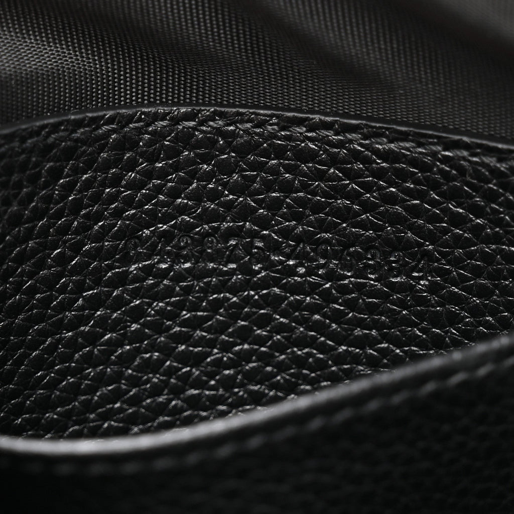 Gucci Pebbled Calfskin Shoulder Bag  Black