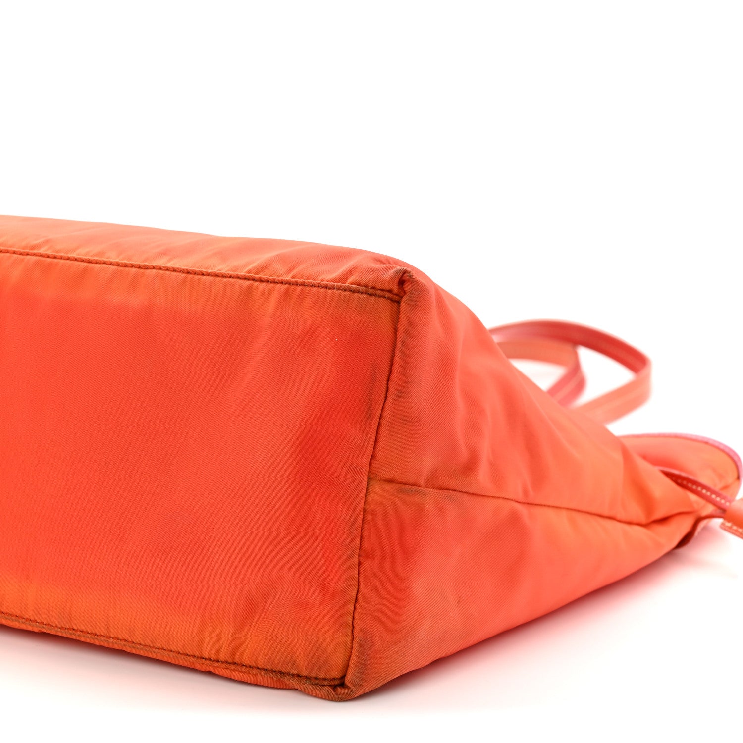 Prada Tessuto Nylon Saffiano Tote Papaya Ibisco