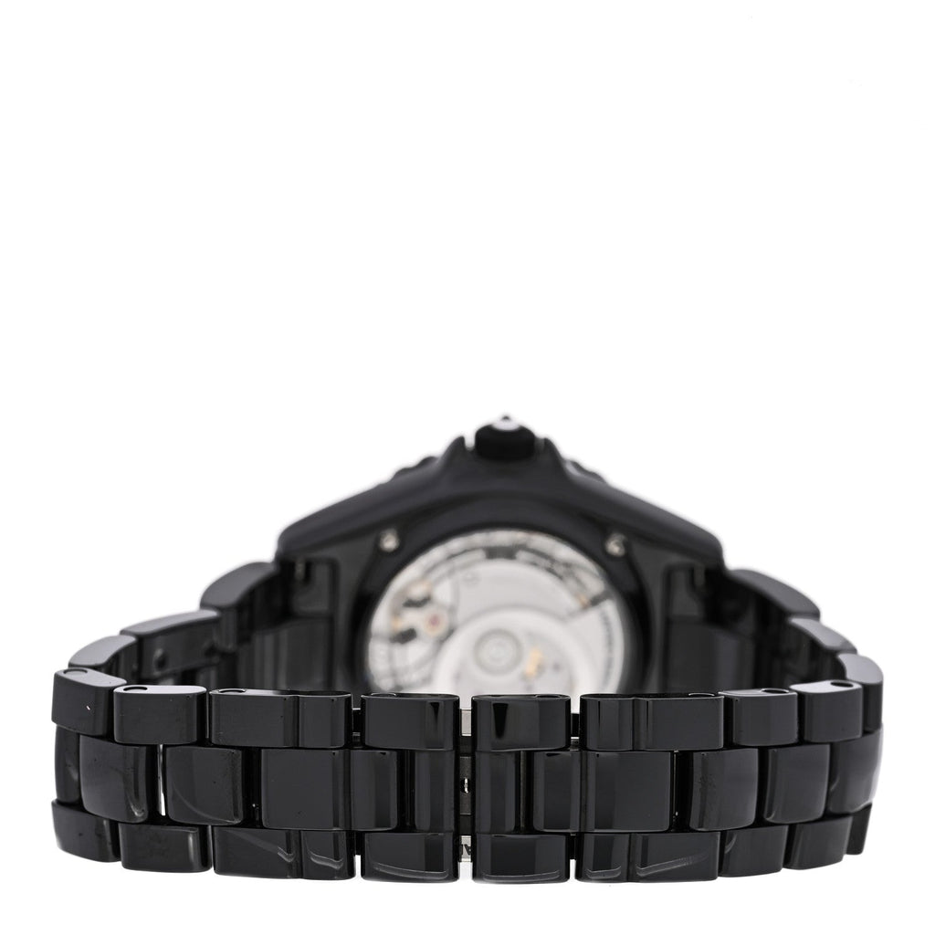 Chanel Stainless Steel Ceramic 38mm J12 Limited Edition Mademoiselle Couture Automatic Watch Black