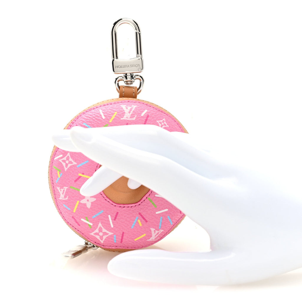 Louis Vuitton LV Donut Bag Charm Key Holder Pink
