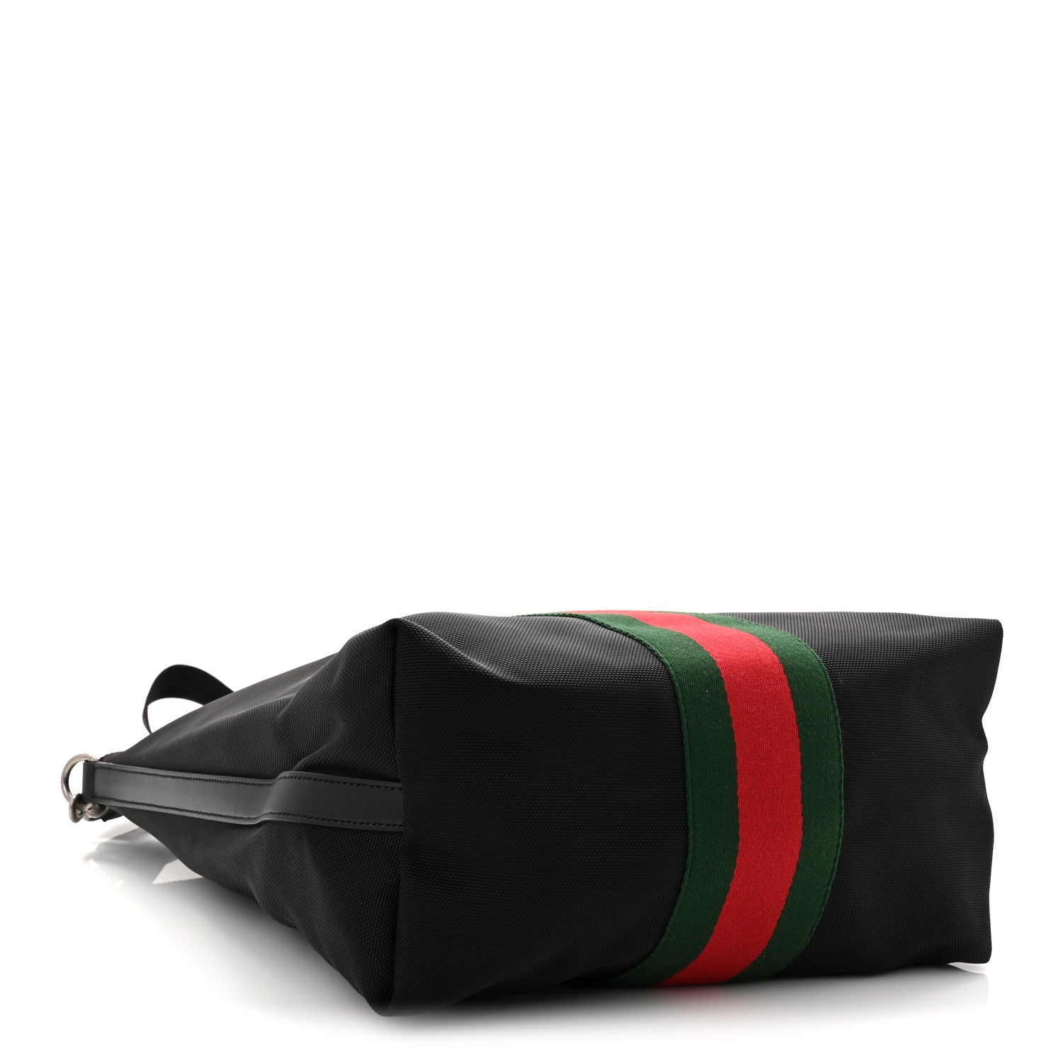 Gucci Techno Canvas Web Top Handle Shoulder Bag Black