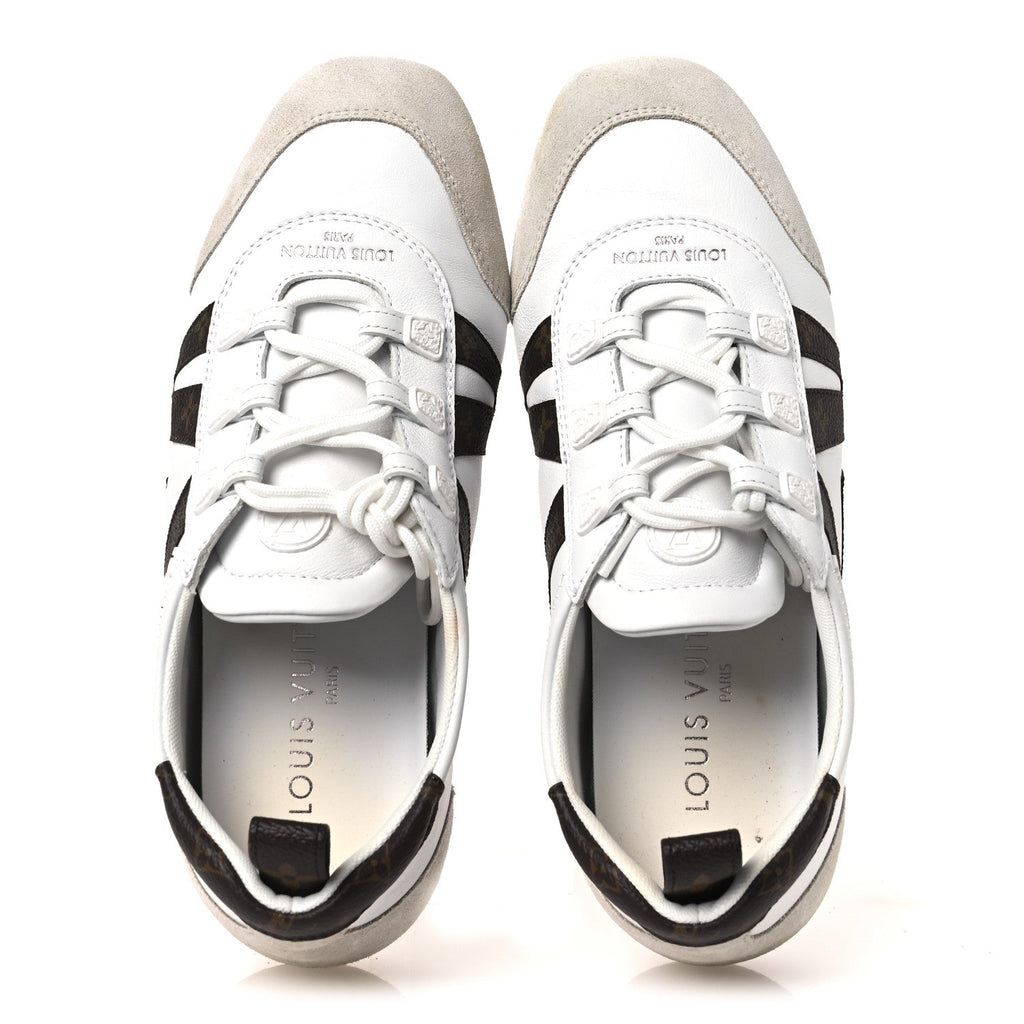 Louis Vuitton Monogram Calfskin Womens LV Sneakerina 37 White