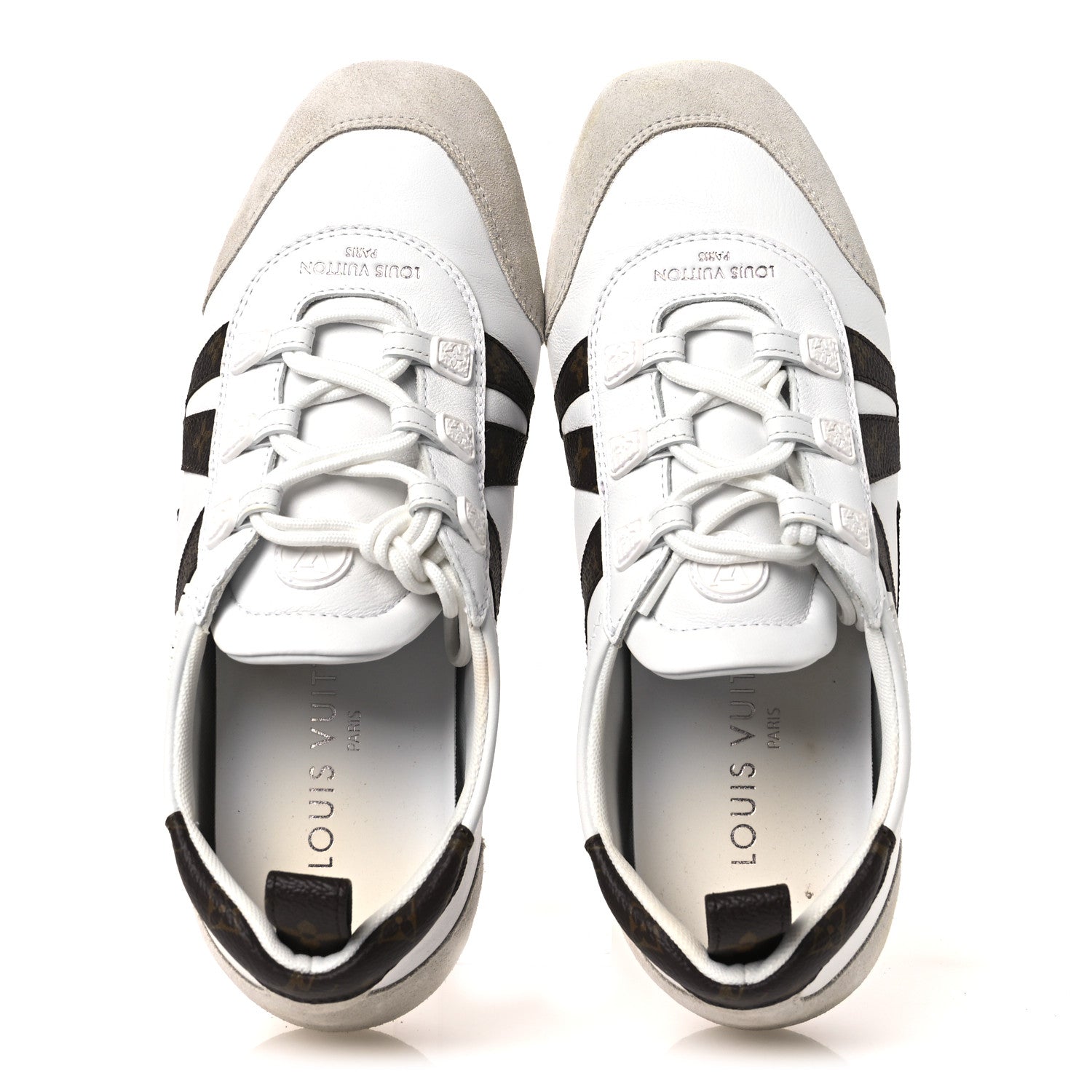 Louis Vuitton Monogram Calfskin Womens LV Sneakerina 37 White