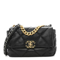 Chanel Lambskin Quilted Medium Chanel 19 Flap Black
