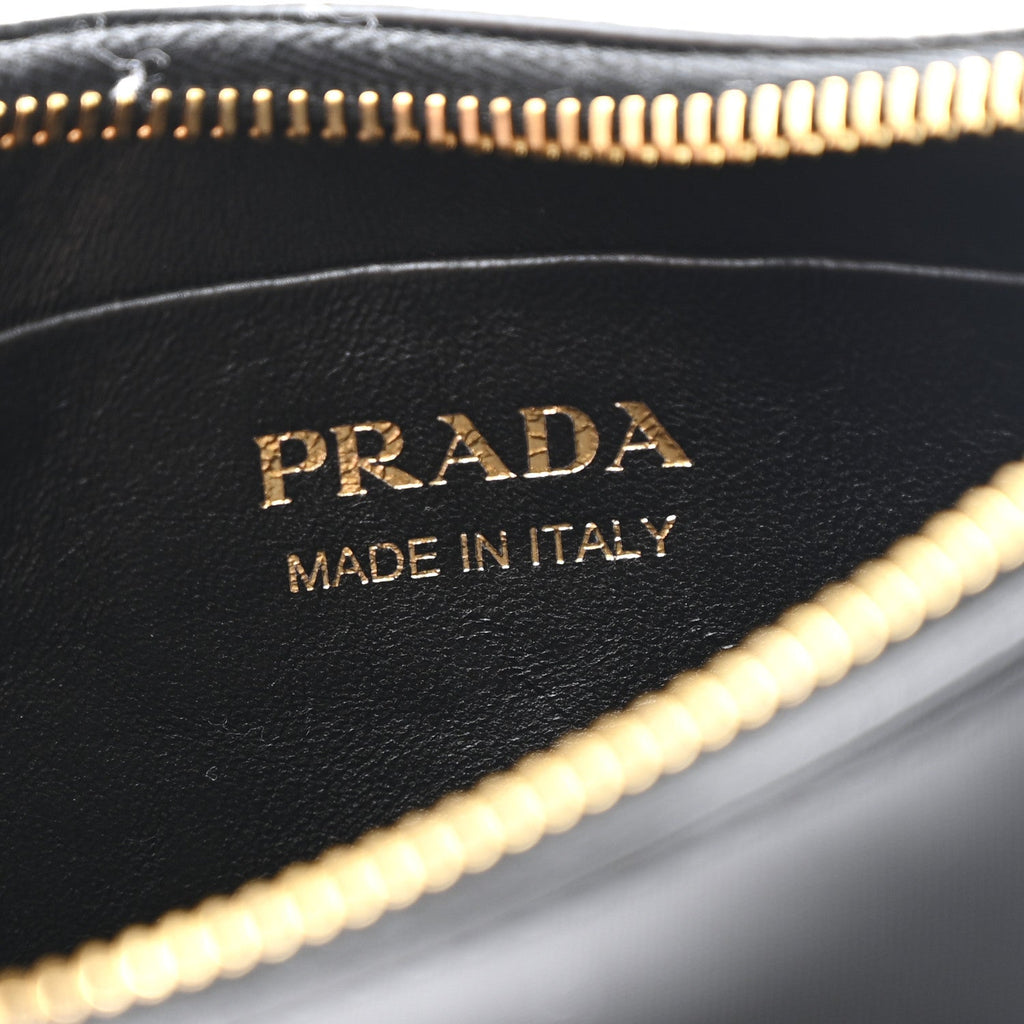 Prada Re-Nylon Spazzolato Mini Arque Shoulder Bag Black
