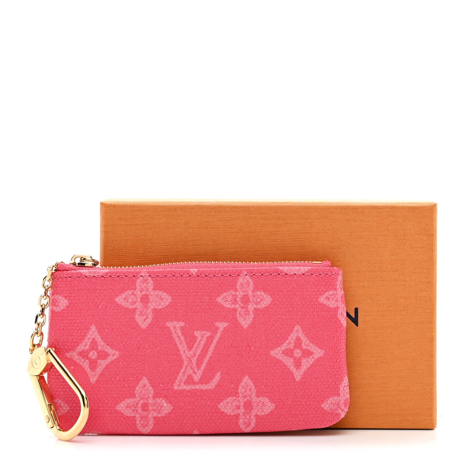 Louis Vuitton Monogram Origine Lin Key Pouch Rose Ruban