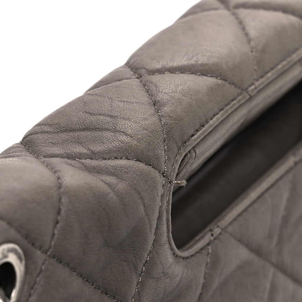 Chanel Washed Lambskin Jumbo Take Away Flap Grey
