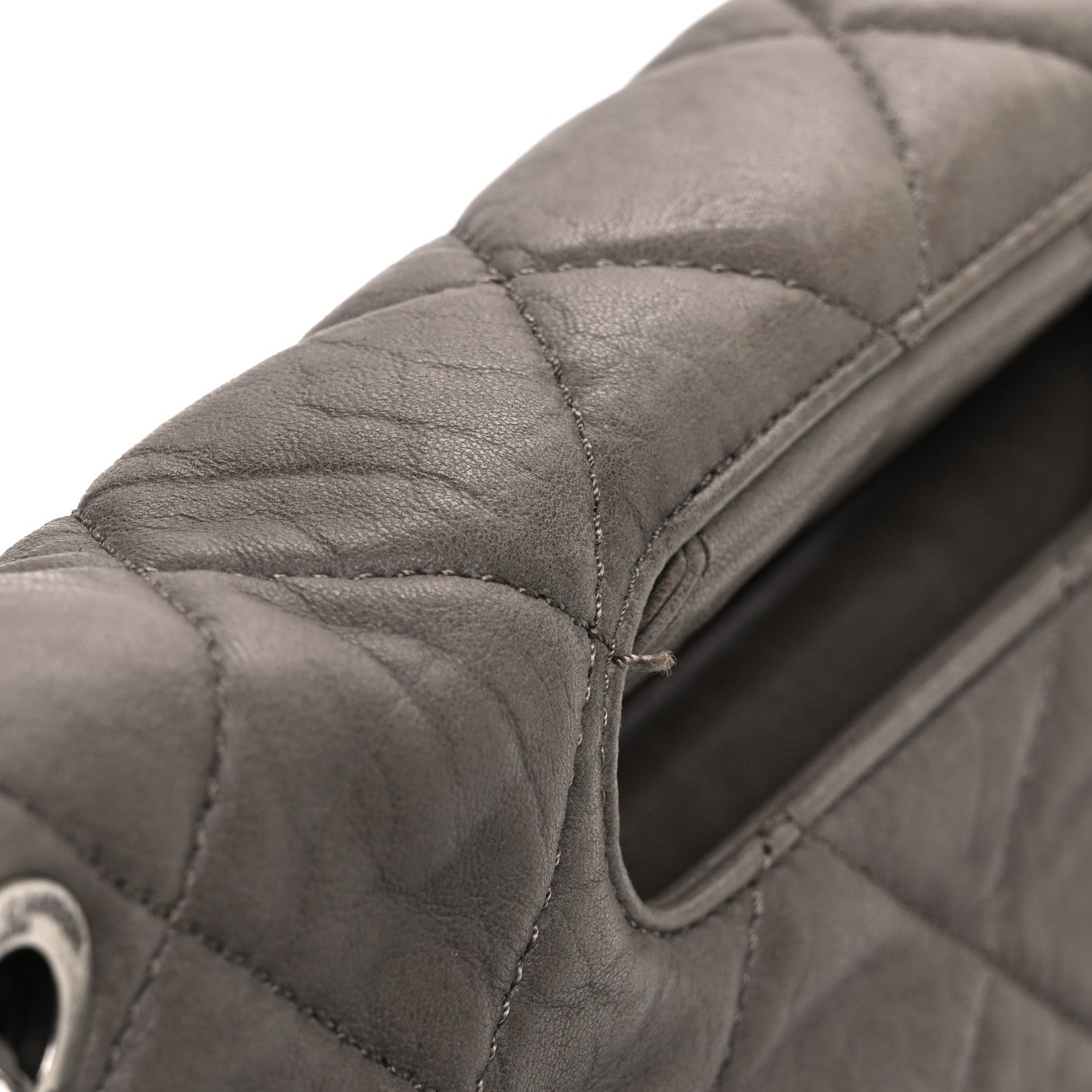 Chanel Washed Lambskin Jumbo Take Away Flap Grey