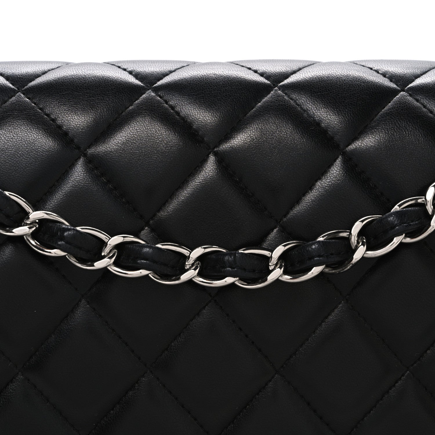 Chanel Lambskin Quilted Maxi Double Flap Black
