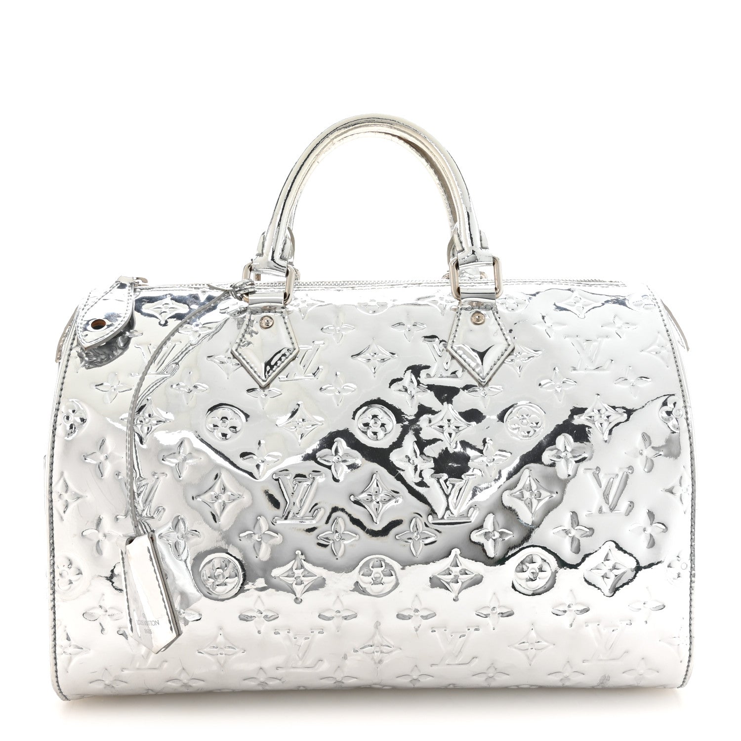 Louis Vuitton Monogram Miroir Speedy 30 Silver