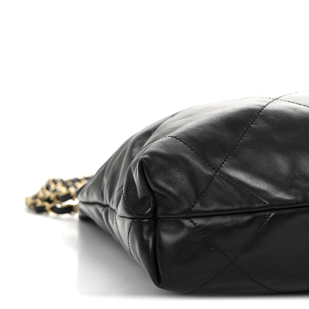 Chanel Shiny Calfskin Quilted Small Chanel 22 Black
