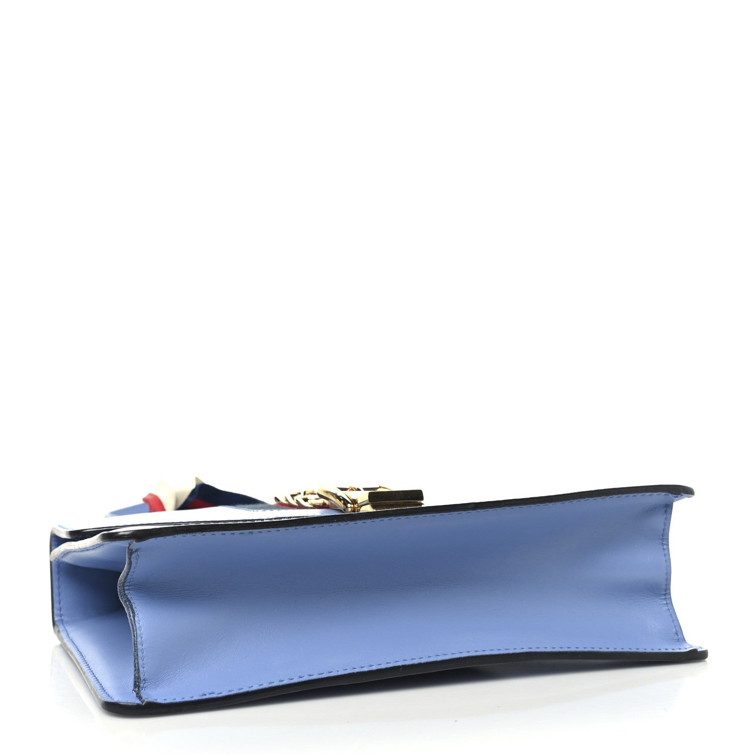 Gucci Calfskin Small Sylvie Shoulder Bag Clear Sky Blue