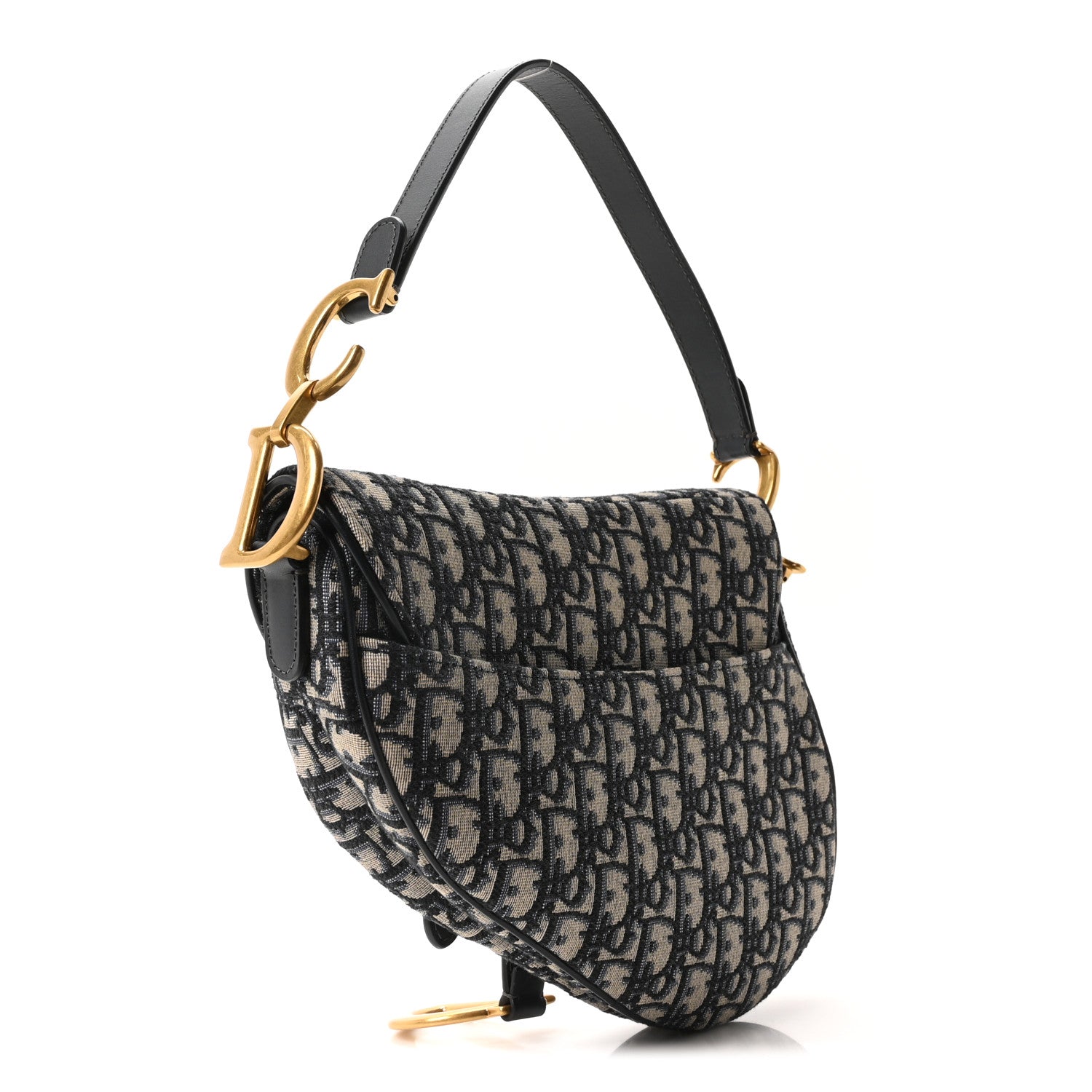 Christian Dior Oblique Saddle Bag Blue