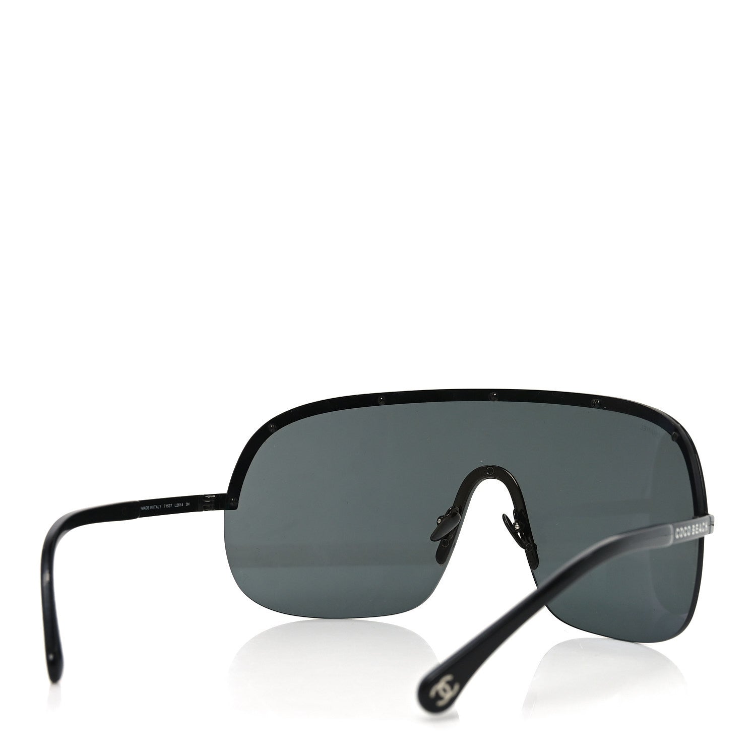 Chanel Shield Coco Beach Sunglasses L2614 Black