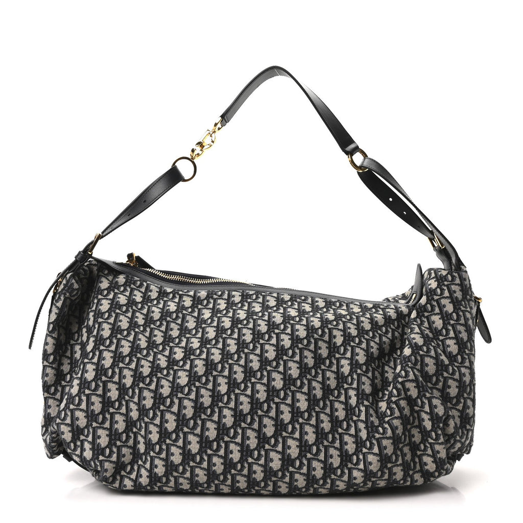 Christian Dior Oblique Large D-Journey Bag Blue
