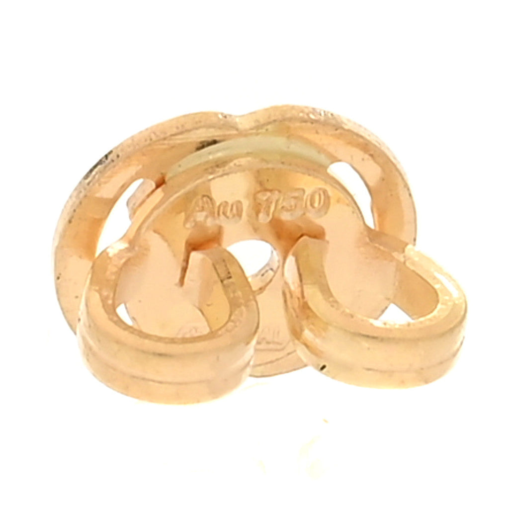 Gucci 18K Yellow Gold Green Tourmaline Interlocking G Earrings 49/4.75