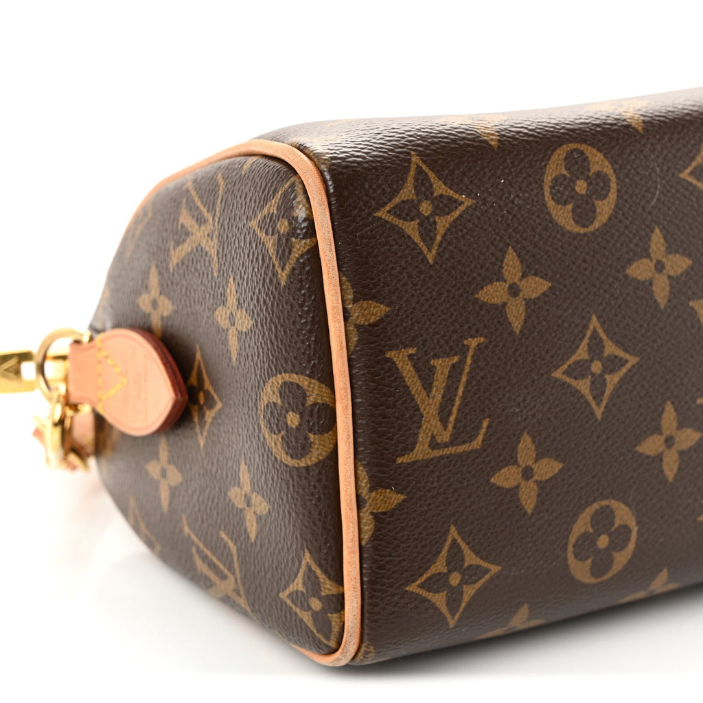 Louis Vuitton Monogram Speedy Bandouliere 20 Beige