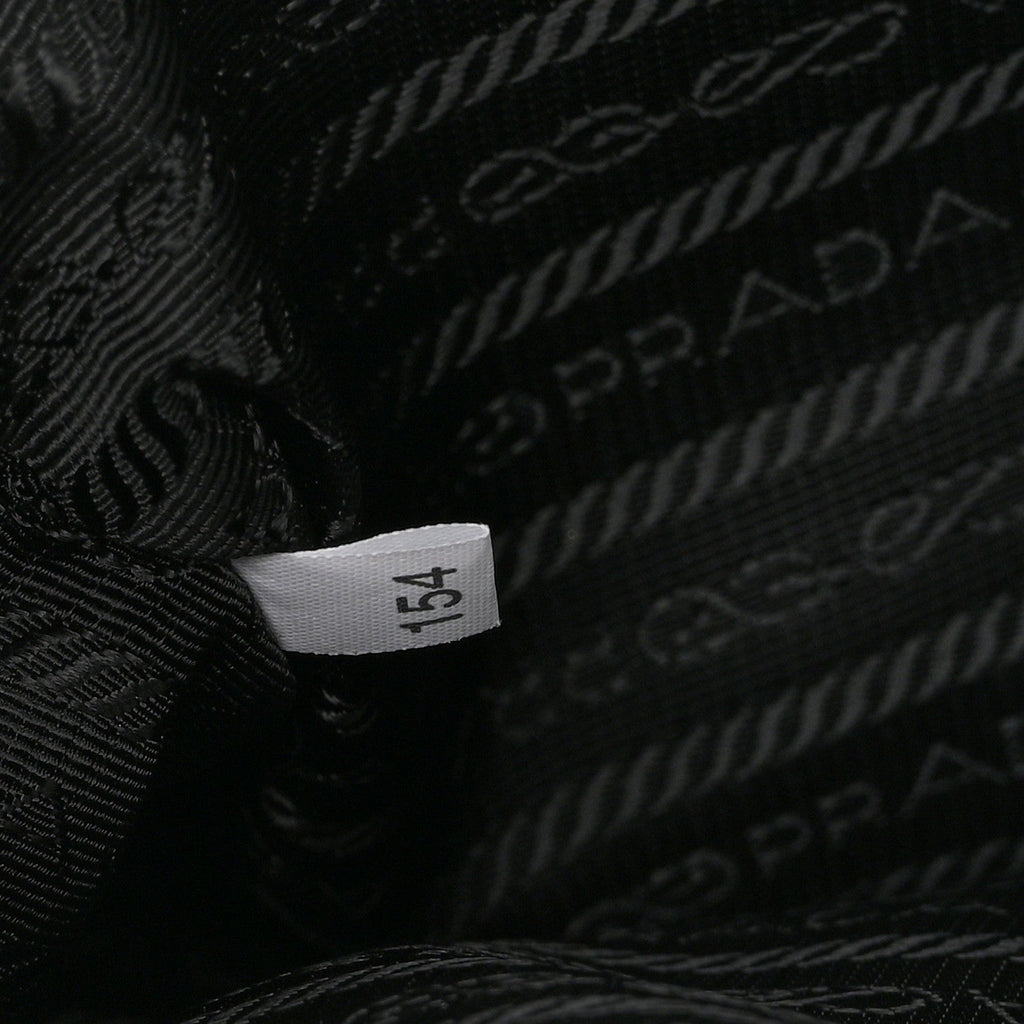 Prada Jacquard Saffiano Triangolo Symbole Embroidered Pocket Single Snap Buckle Messenger Flap Bag  Black Corda