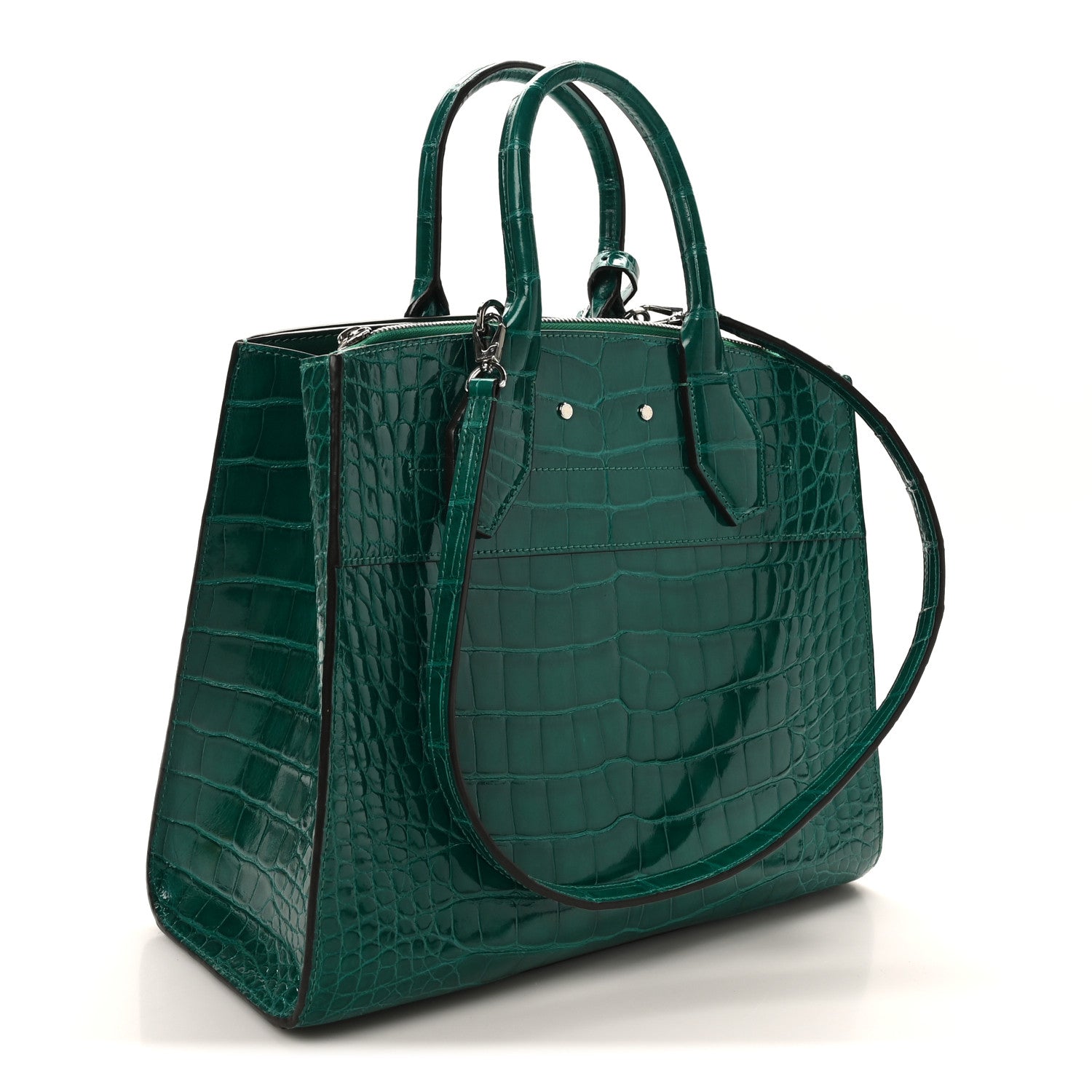 Louis Vuitton Alligator City Steamer MM Emeraude