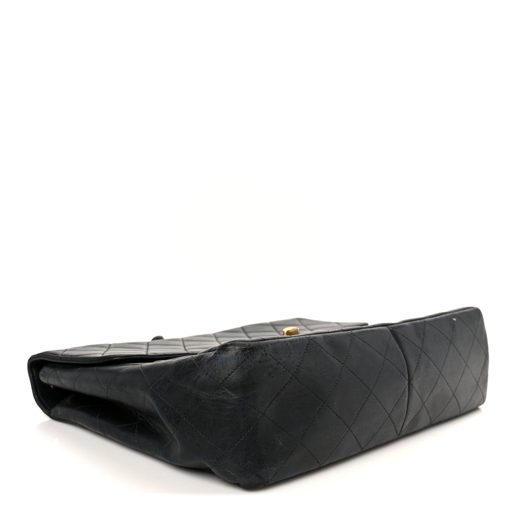 Chanel Lambskin Quilted XL Jumbo Single Flap Black