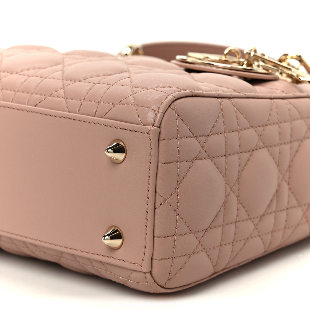 Christian Dior Lambskin Cannage Small My ABCDior Lady Dior Fard