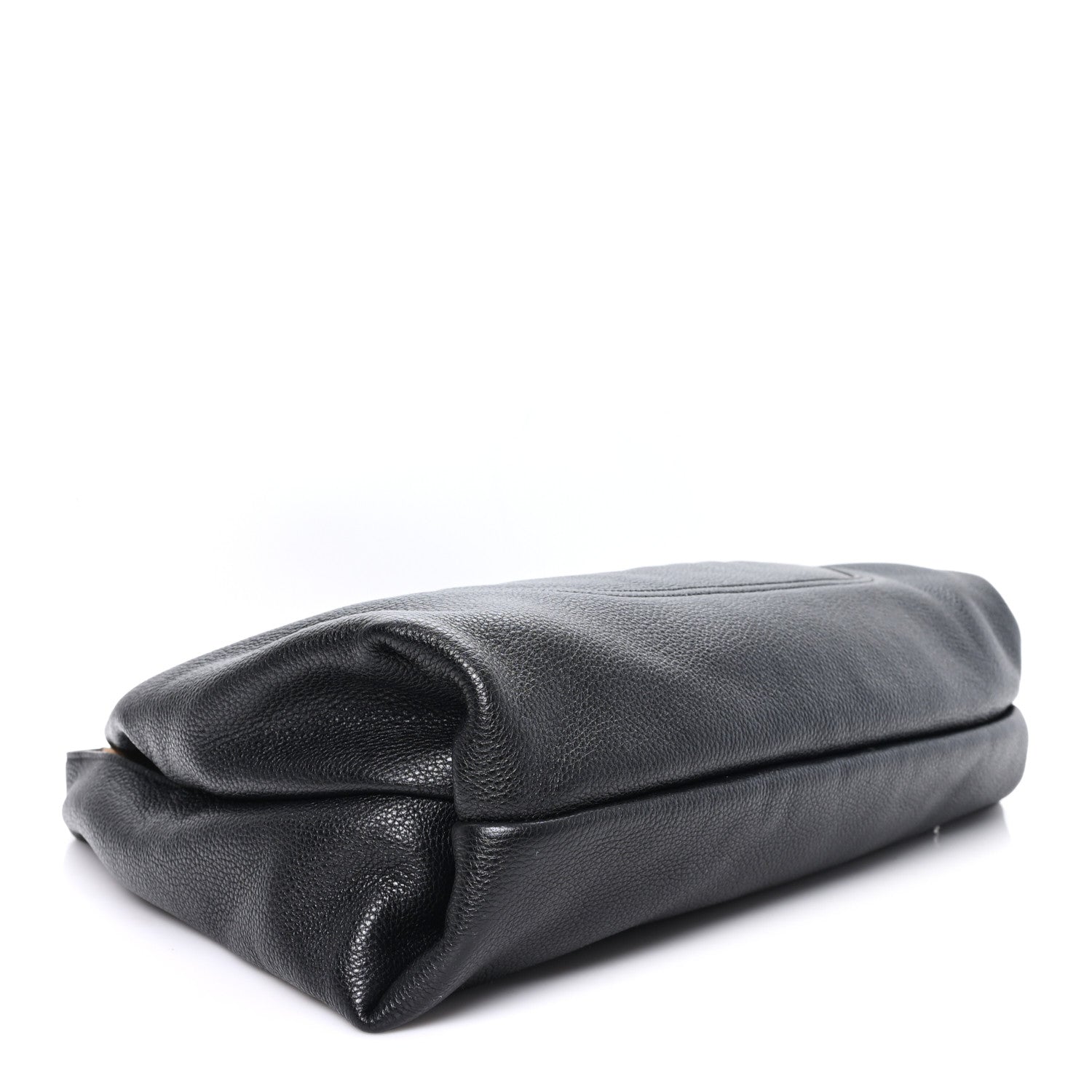 Gucci Grained Calfskin Softbit Maxi Shoulder Bag Black