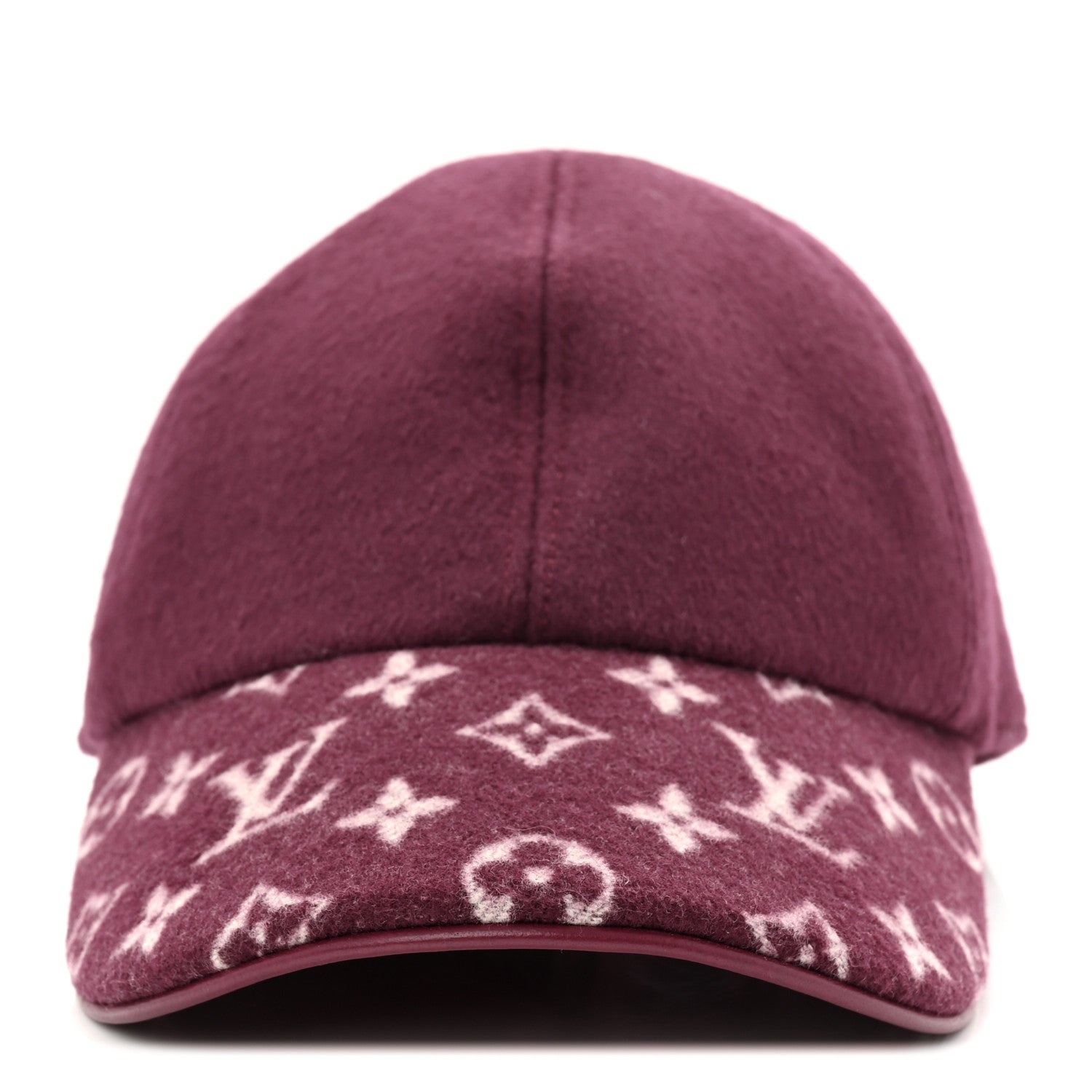 Louis Vuitton Wool Silk Monogram Endless Cap L Bordeaux