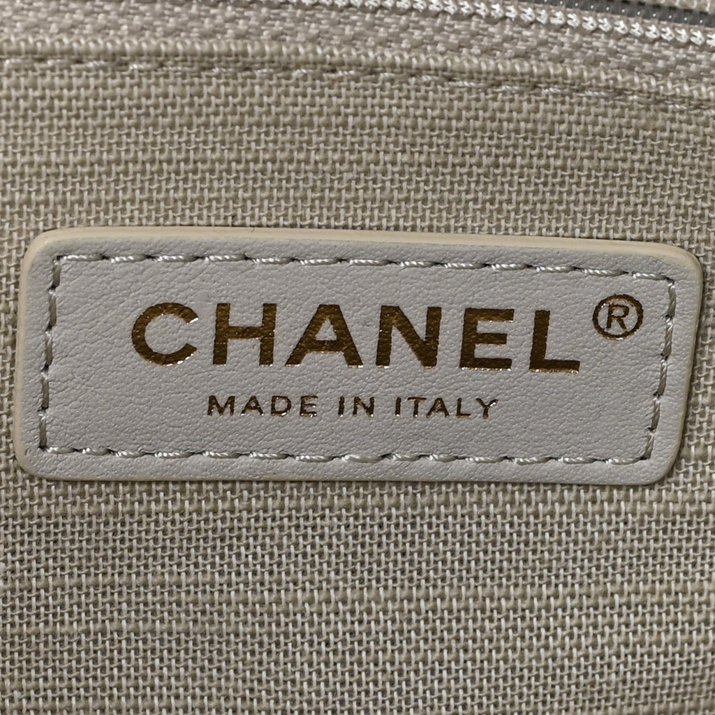 Chanel Mixed Fibers Calfskin Small Deauville Tote Black