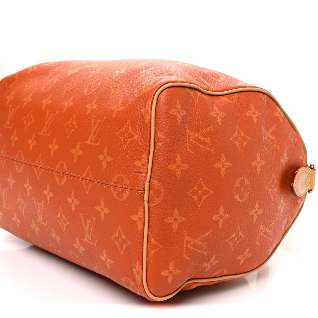 Louis Vuitton Calfskin Monogram Speedy P9 Bandouliere 30 Ocre