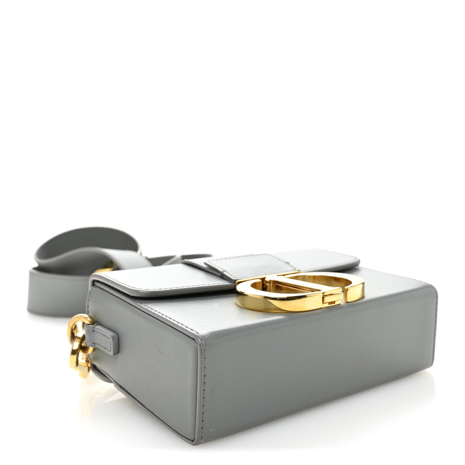 Christian Dior Box Calfskin 30 Montaigne Box Bag Gray