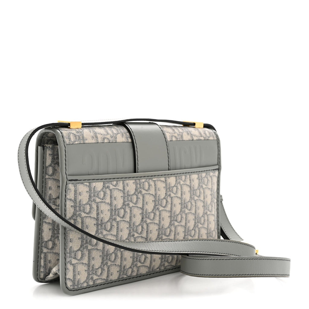 Christian Dior Oblique 30 Montaigne Flap Bag Grey