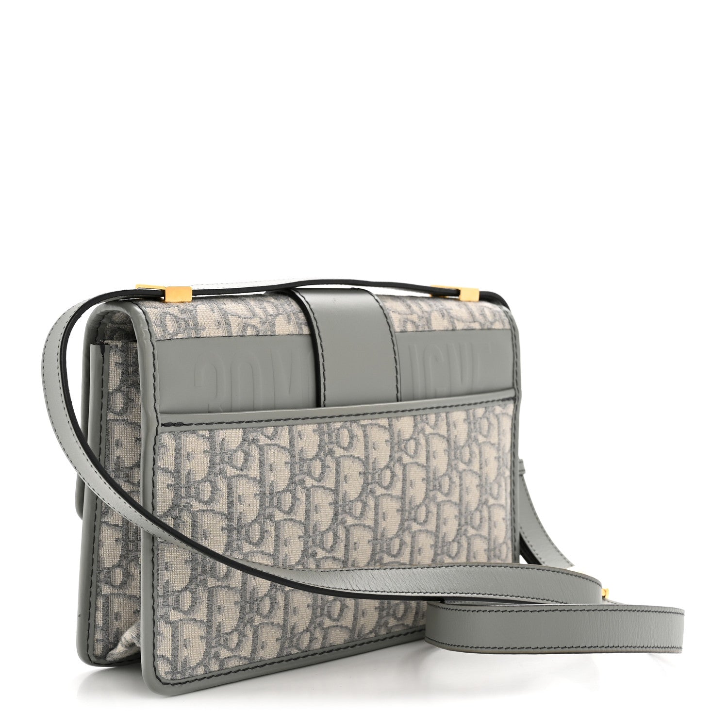 Christian Dior Oblique 30 Montaigne Flap Bag Grey