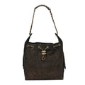 Chanel Suede Quilted Medium Chanel 25 Handbag Dark Brown