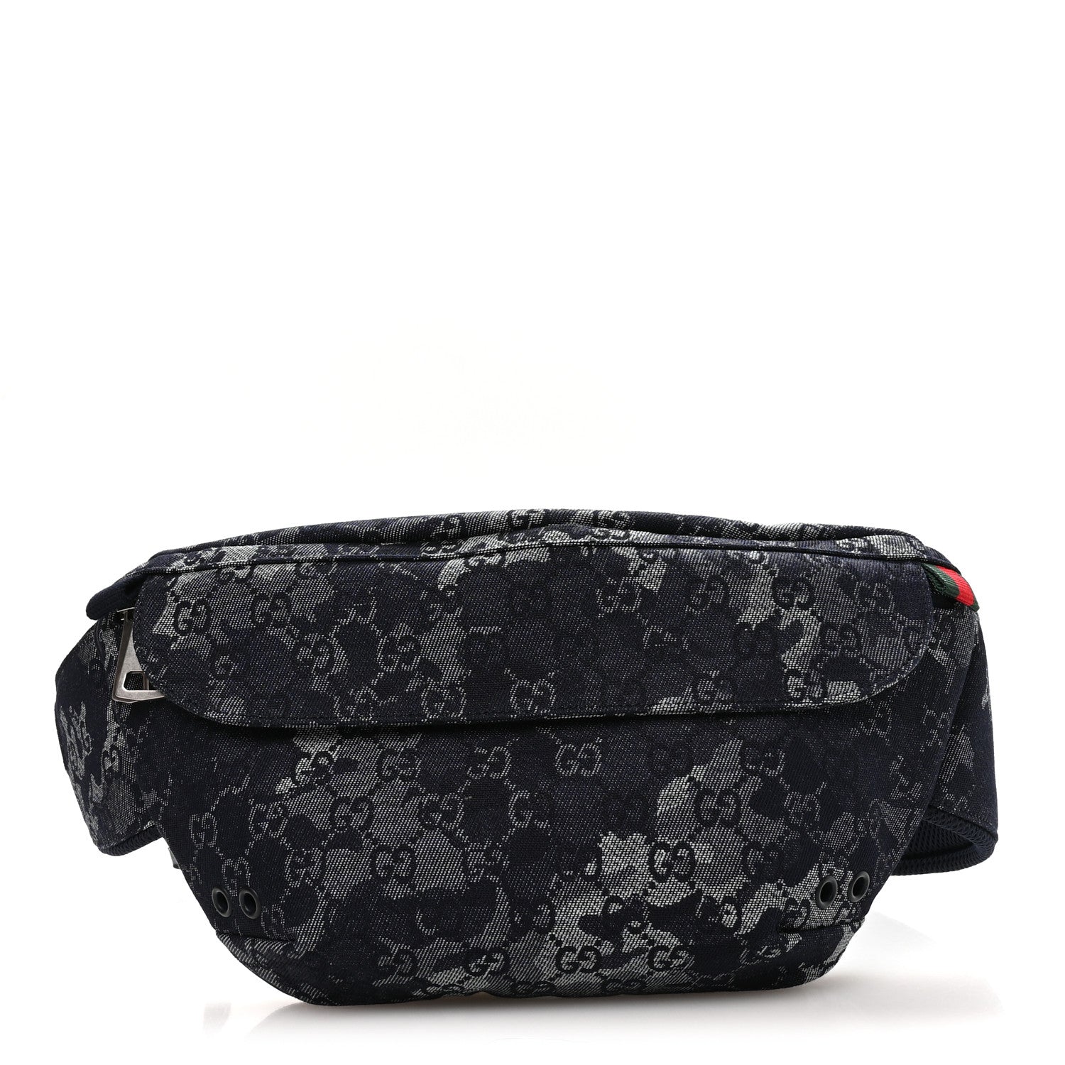 Gucci Denim GG Monogram Camouflage Belt Bag Blue