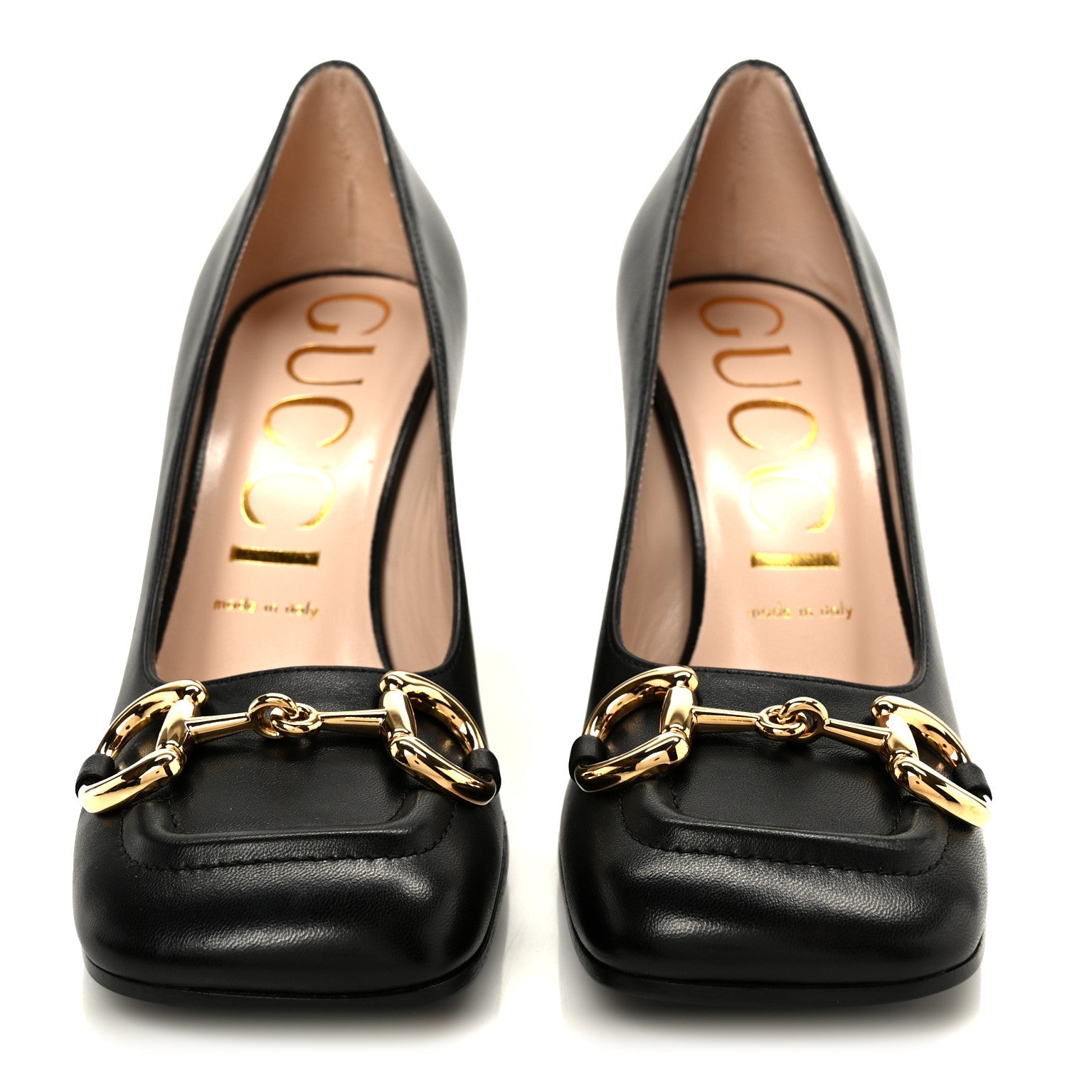 Gucci Malaga Kid Horsebit 75mm Pumps 38 Black
