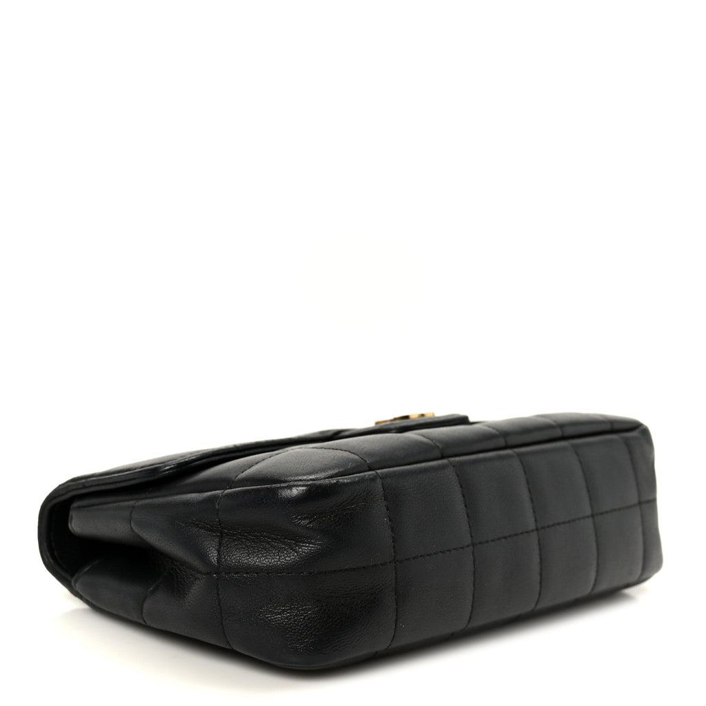 Chanel Lambskin Quilted Mini Chocolate Bar Flap Black