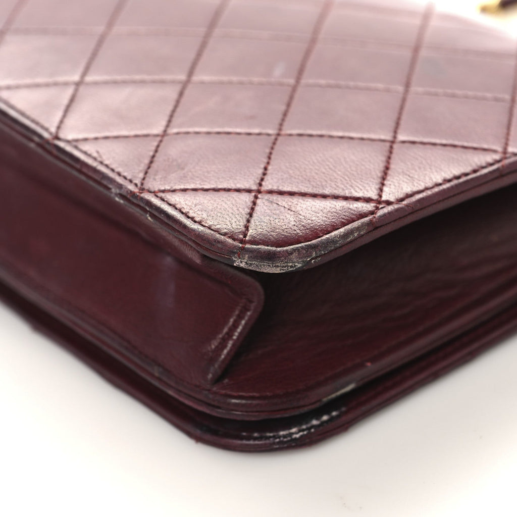 Chanel Lambskin Quilted Small Single Flap Bordeaux