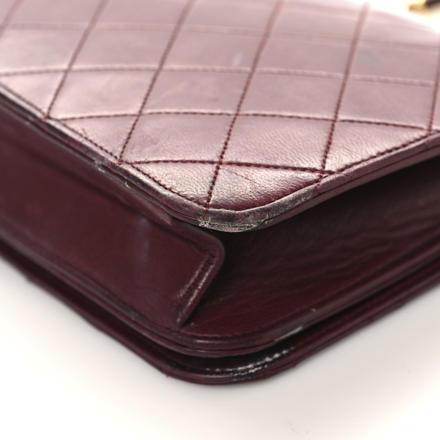 Chanel Lambskin Quilted Small Single Flap Bordeaux