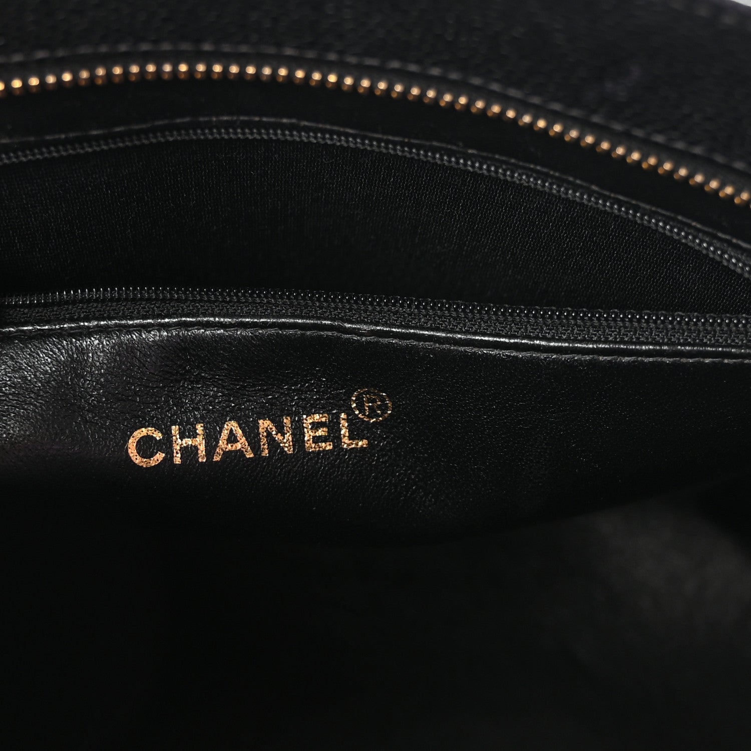Chanel Caviar Quilted Medallion Tote Black