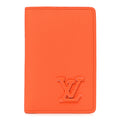 Louis Vuitton Grained Calfskin Aerogram Pocket Organizer Orange