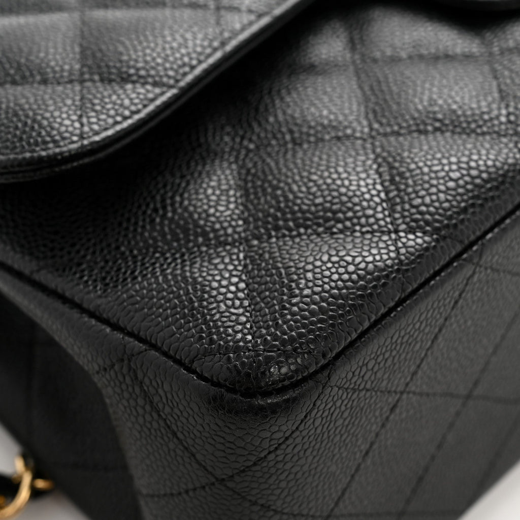 Chanel Caviar Quilted Jumbo Double Flap Black