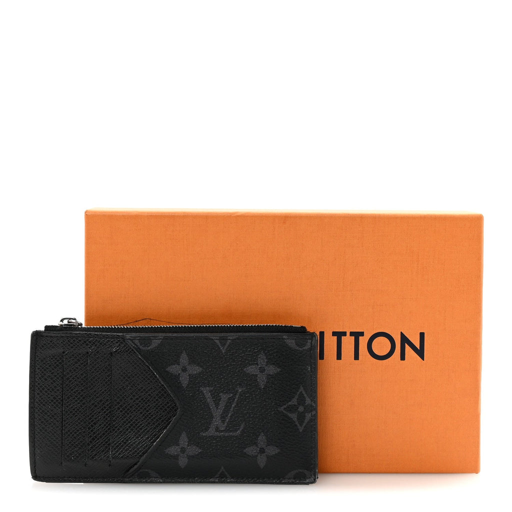 Louis Vuitton Taigarama Coin Card Holder Black