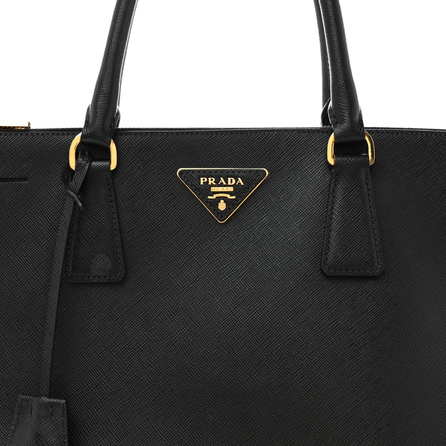 Prada Saffiano Lux Medium Galleria Double Zip Tote Black