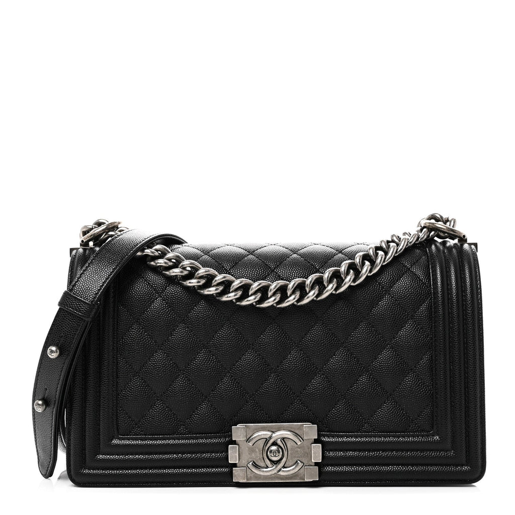 Chanel Caviar Quilted Medium Boy Flap Black