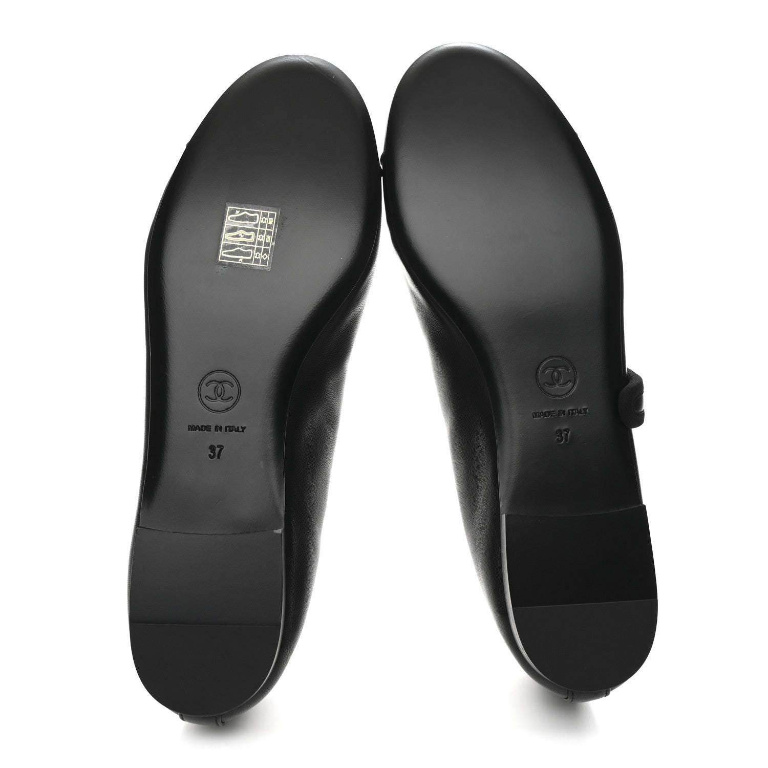 Lambskin Mary Jane Flats 37 Black