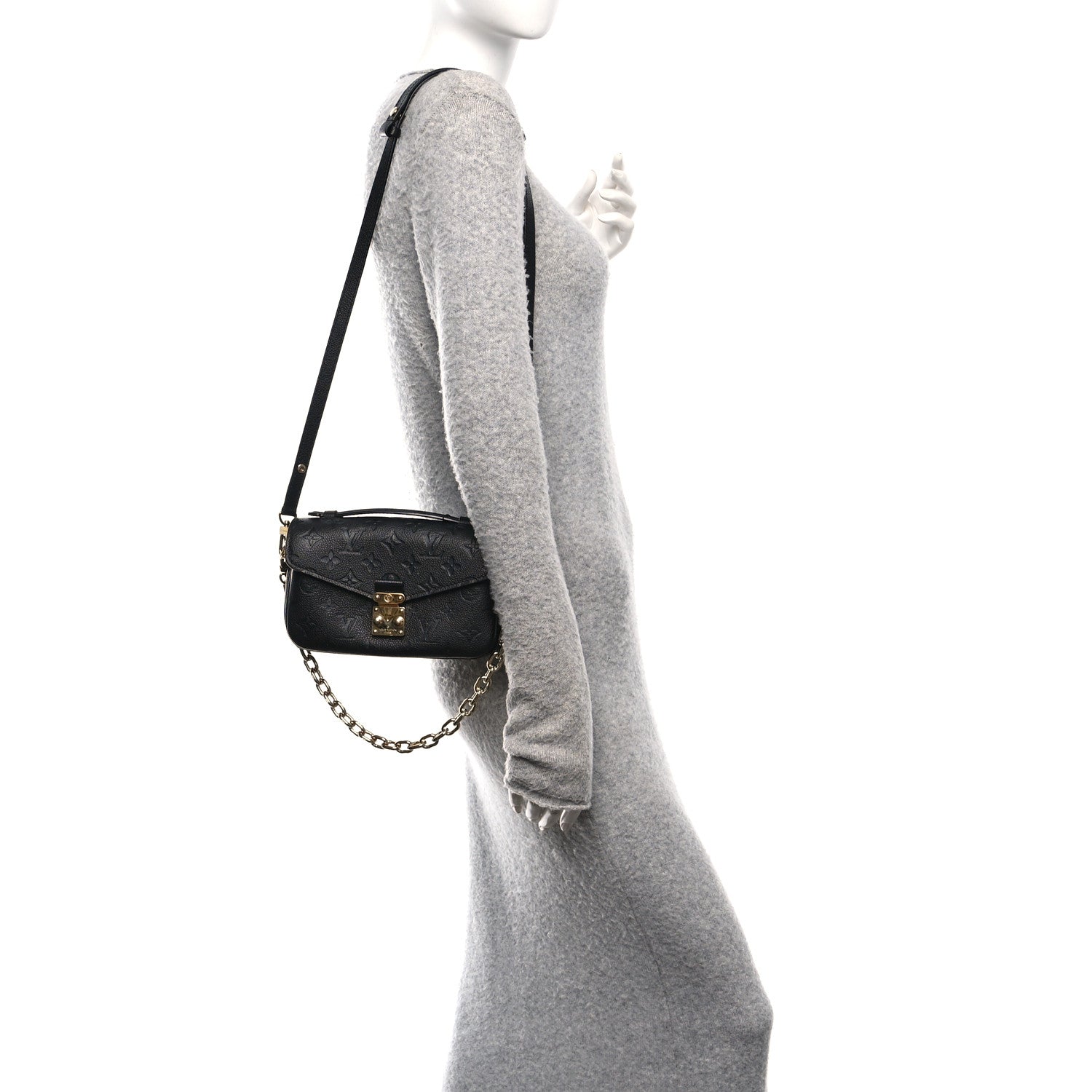 Louis Vuitton Empreinte Pochette Metis East West Black