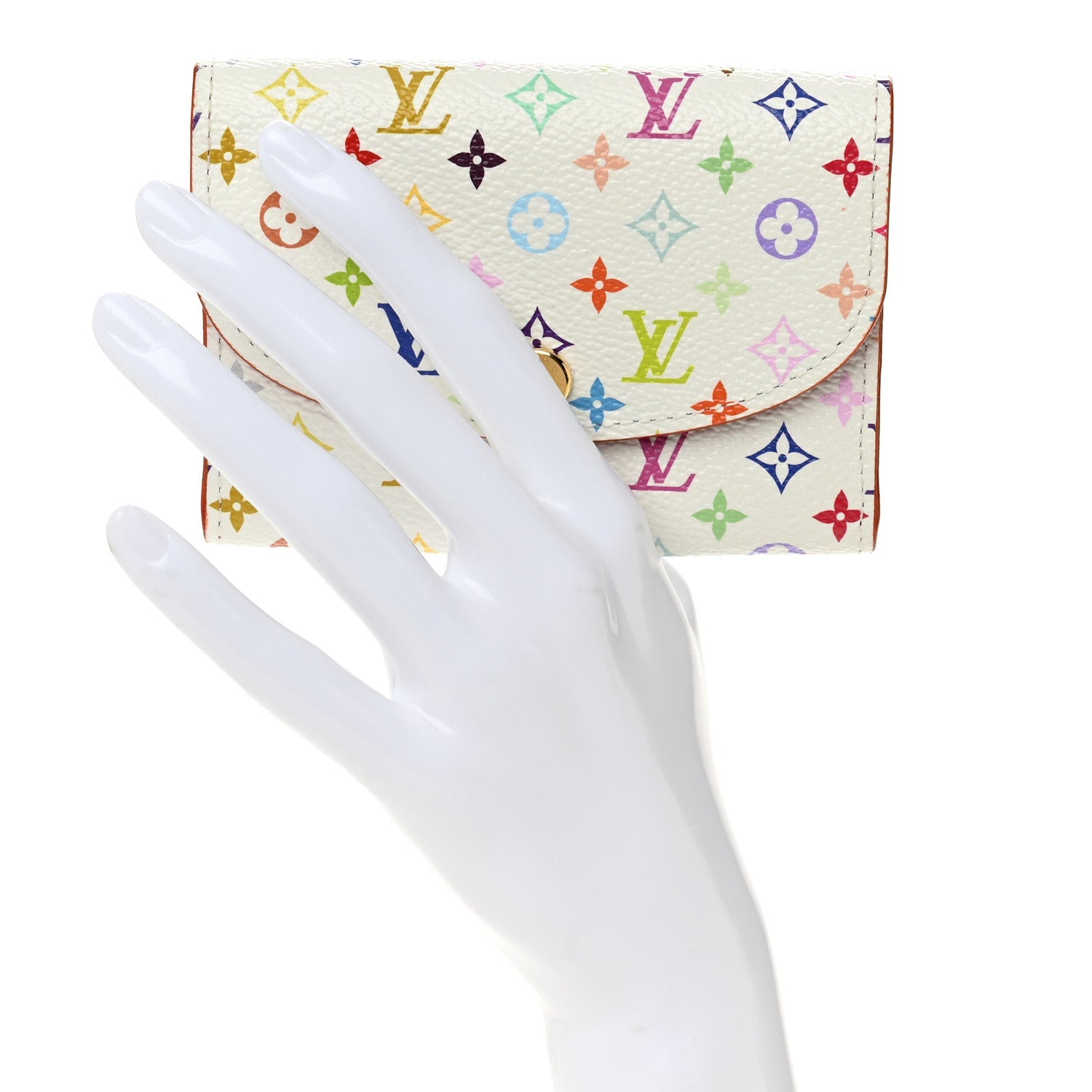 Louis Vuitton LV X TM Monogram Multicolor Rosalie Coin Purse White Kawaii Pink