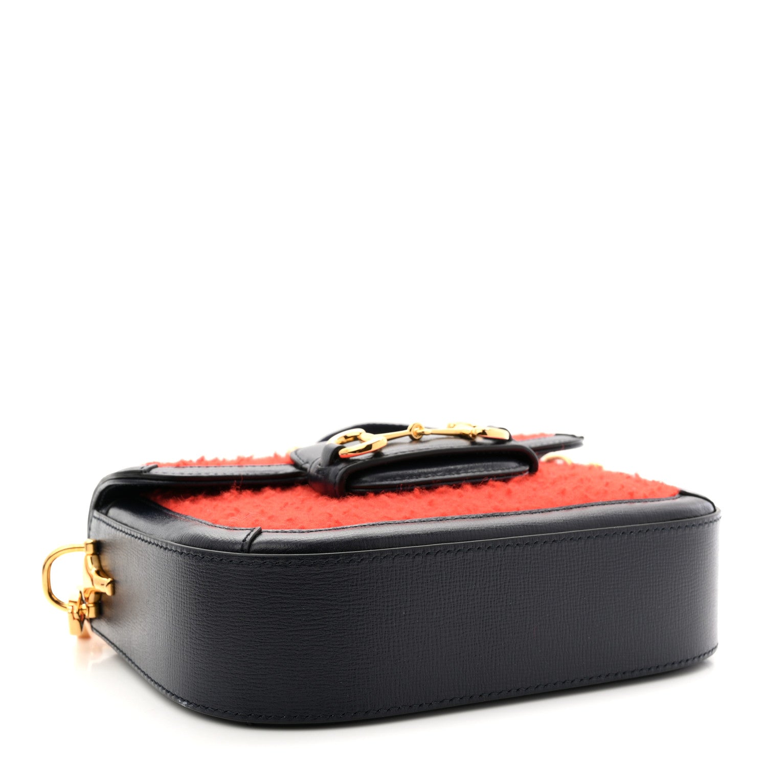 Gucci Casy Wool Azalea Calfskin Mini Horsebit 1955 Shoulder Bag Bitter Sweet Blue